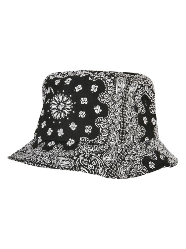 Bandana Print Bucket Hat Black