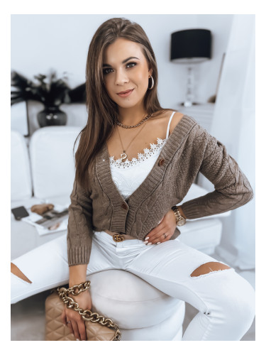 Sweter damski rozpinany DURKI beżowy Dstreet