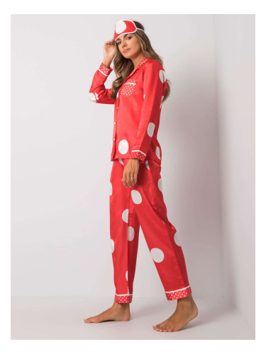 Red pajamas with polka dots