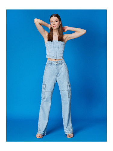 Koton Широк крак карго панталони - Бианка Жан