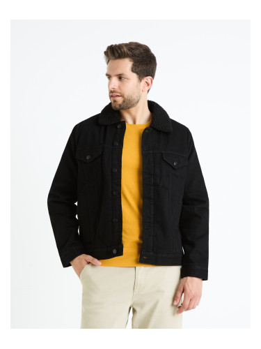Celio Denim Jacket Sherpa Cudensherp - Mens