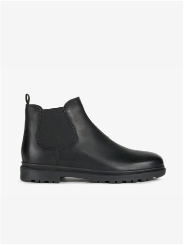 Black Men's Leather Ankle Boots Geox - Mens