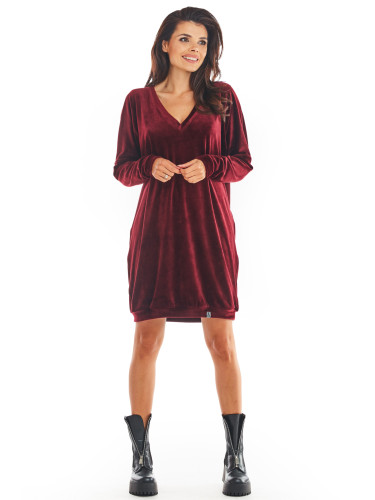 Awama Woman's Dress A378 Claret