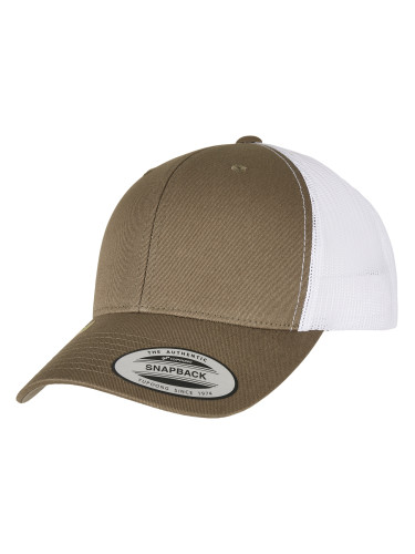 YP CLASSICS RECYCLED RETRO TRUCKER CAP 2-TONE olive/white