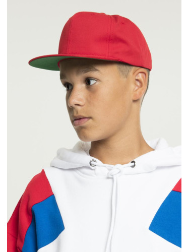 Pro-Style Twill Snapback Youth Cap Red