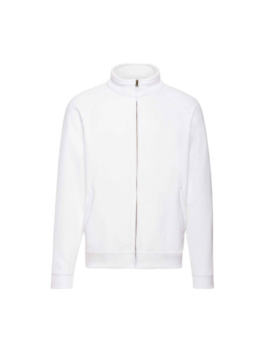 White Men's Sweat Jacket Fruit of the Loom