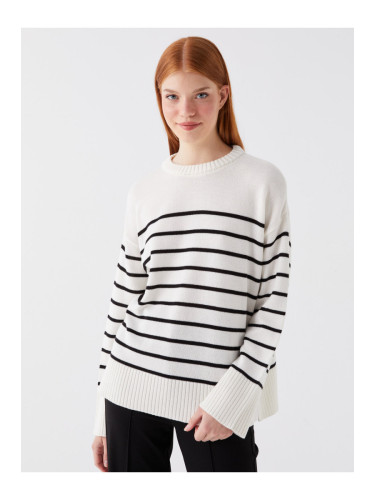 LC Waikiki Crew Neck Striped Long Sleeve Women's Knitwear Sweater