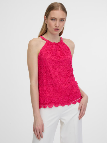 Orsay Dark Pink Women's Lace Tank Top - Women's