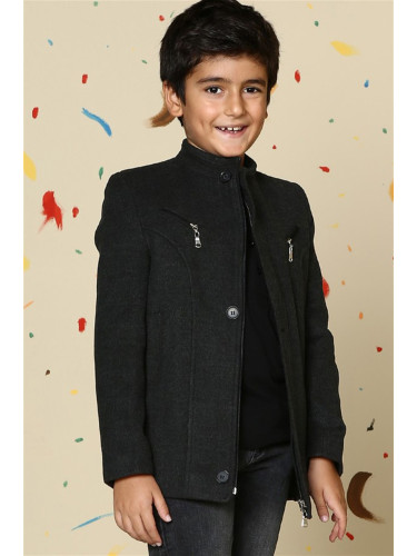 Преходно яке за момчета с цвят на едра боровинка