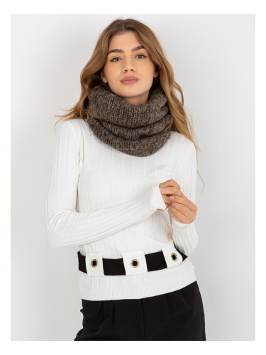 Women's Winter Knitted Scarf - Brown