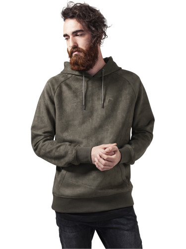 Суичър с качулка от изкуствен велур