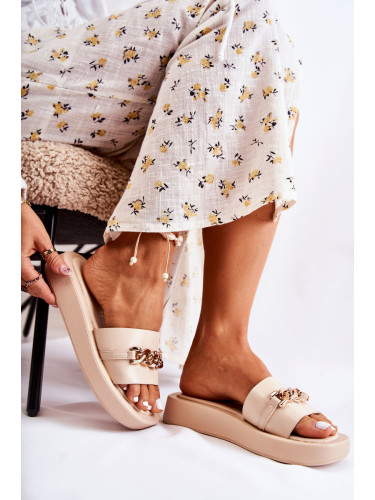 Дамски чехли Kesi с верижка