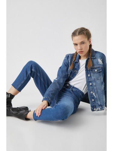 Котон дънки - оранжево - мама