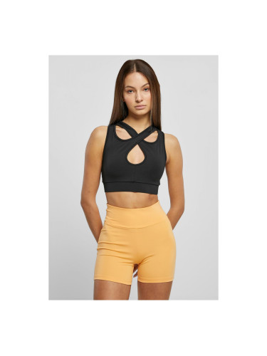 Women's Crossed Sprots Bra Black