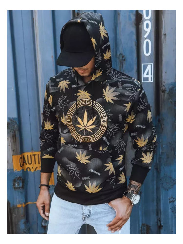 Bluza męska z nadrukiem czarna Dstreet