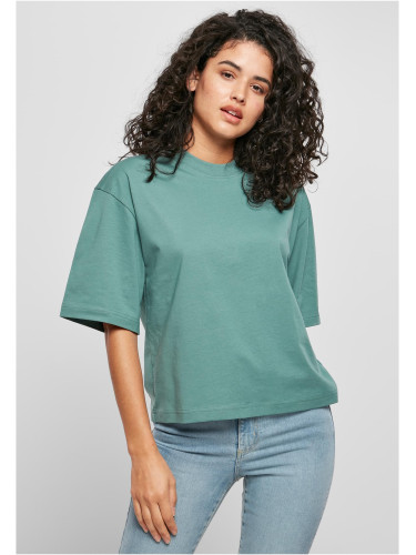 Women's Organic Oversized T-Shirt with White Leaf