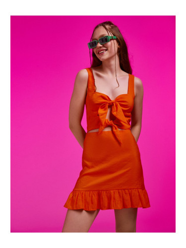 Koton лък подробни прозорец подробно мини рокля