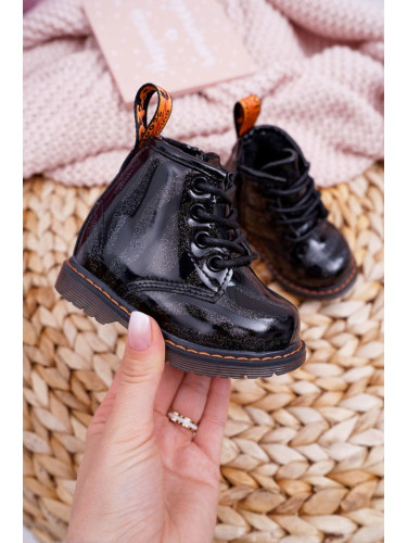 Children's shoes with zipper black Omua