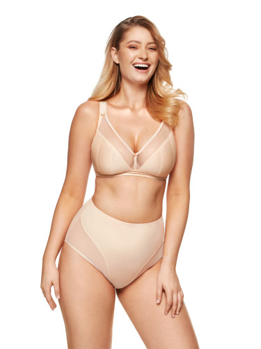 Бежови бикини с висока талия