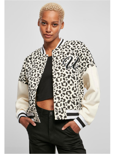 Women's Jacket AOP Oversized College Sweat Jacket whitesandleo/whitesand