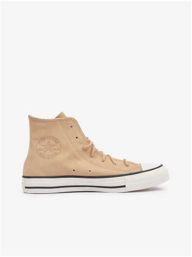 Beige Women's Suede Ankle Sneakers Converse Chuck Taylor A - Women's