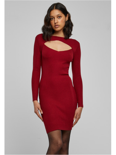 Women's Dress Cut Out Burgundy