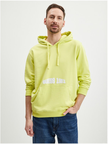 Light Green Mens Hoodie Guess Semyon - Men