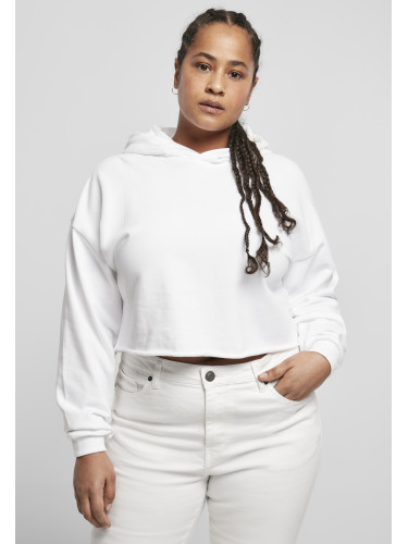 Women's Oversized Cropped Hoody White