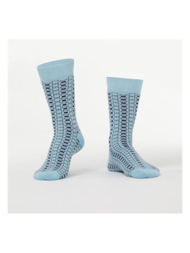 Men's socks with blue pattern