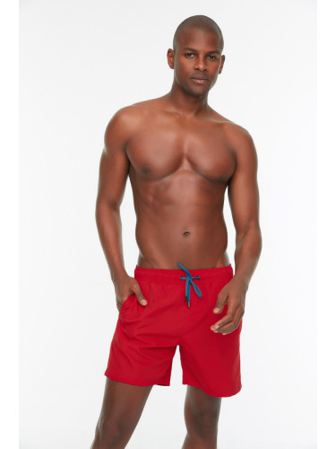 Trendyol Red Basic Standard Size Swim Shorts
