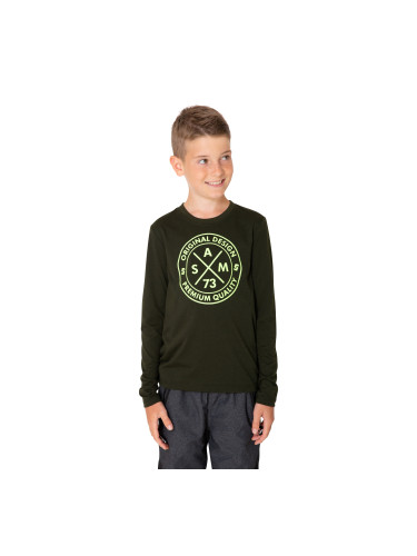 Dark green boys' T-shirt with SAM 73 print
