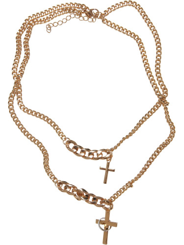 Necklace with chain - gold color