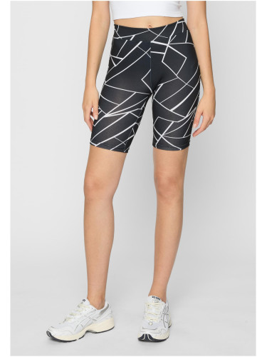 AOP Women's Cycle Shorts 2-Pack geometric black+black