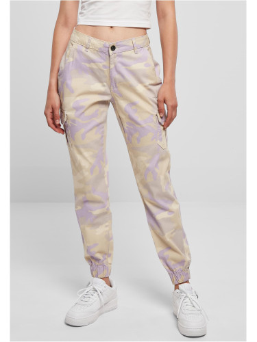 Women's Camo Cargo High Waisted Lilaccamo Trousers