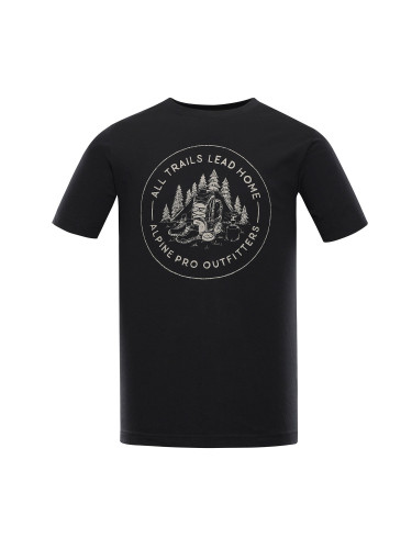 Men's cotton T-shirt ALPINE PRO LEFER black variant pc