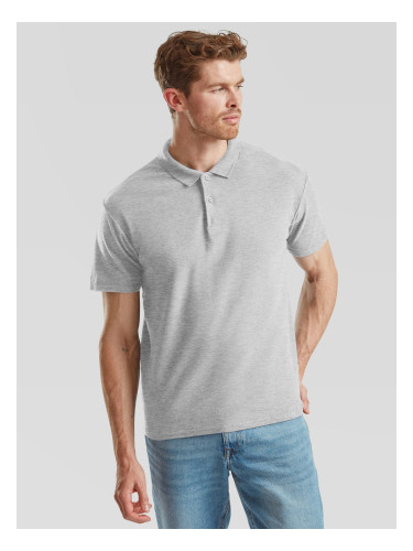 Light Grey Men's Polo Shirt Original Polo Friut of the Loom