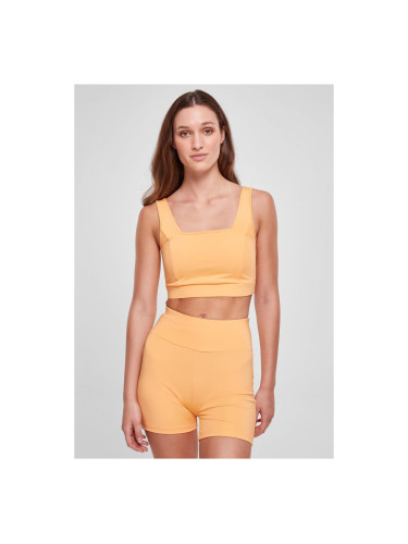 Women's Recycled Square Sports Bra paleorange