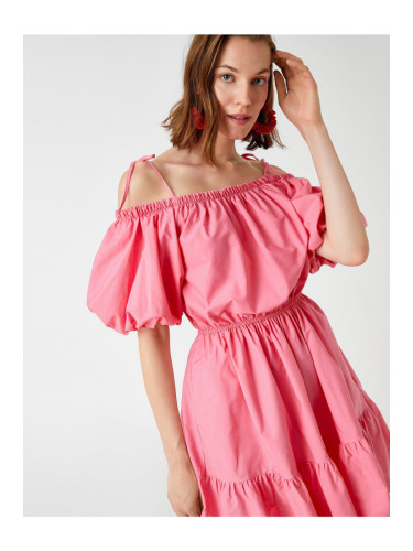 Koton рокля с дължина до пода с балон ръкави