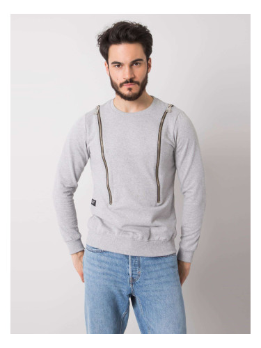 Men's Grey Cotton Sweatshirt