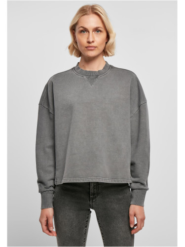 Ladies Heavy Terry Garment Dye Crewneck darkshadow