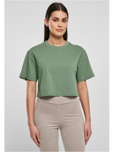 Women's short oversized sage t-shirt