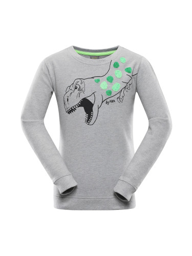 Green-gray boys' sweatshirt with NAX VEWO print