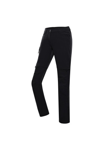 Women's outdoor pants with detachable legs ALPINE PRO NESCA black