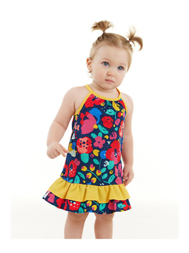 Denokids Floral Baby Girl Poplin Cotton Summer Strap Dress