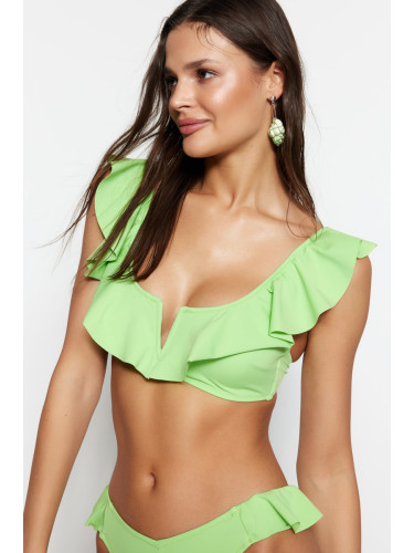 Trendyol Green Bralette Волани Бикини Топ