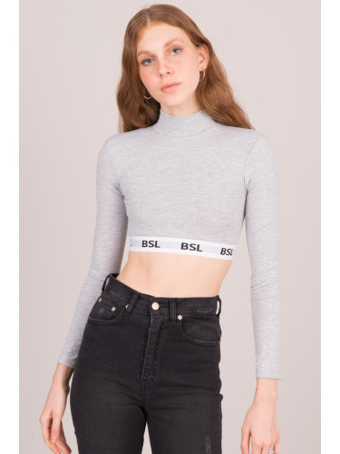 Short top BSL grey turtleneck