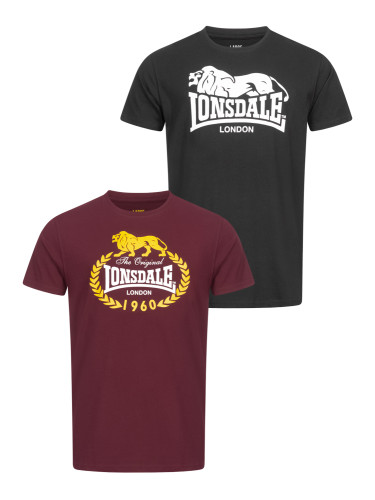 Мъжки тениски Lonsdale 117433-Black/Oxblood