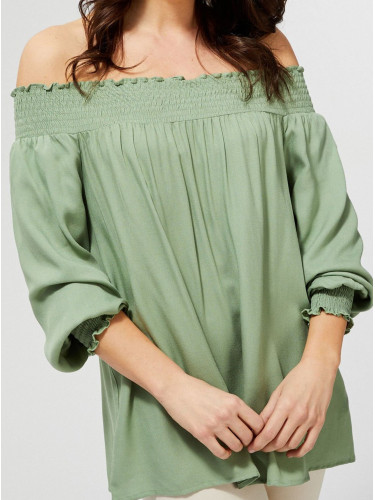 Light green Moodo off-the-shoulder top