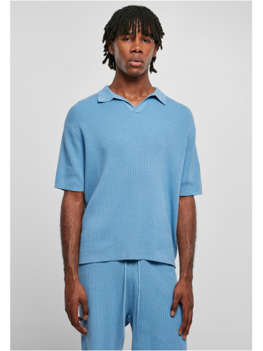 Ribbed oversized shirt horizontal blue