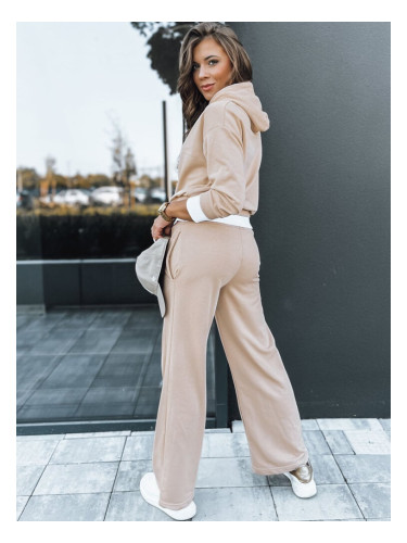 Komplet dresowy damski SANELIS jasnobeżowy Dstreet